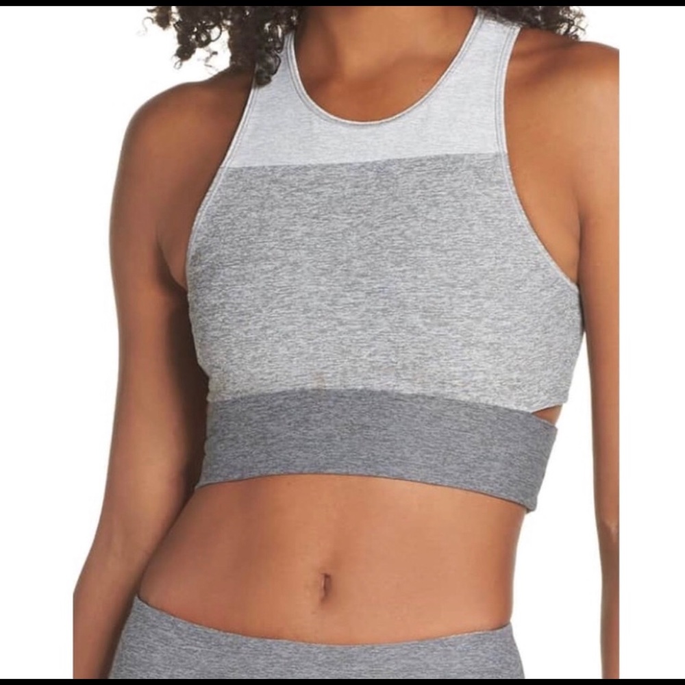 Outdoor Voices three tone crop workout top size XS